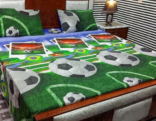 GoalZone Football Bedsheet – Kids’ Favourite Sports Design (3 Piece Set)